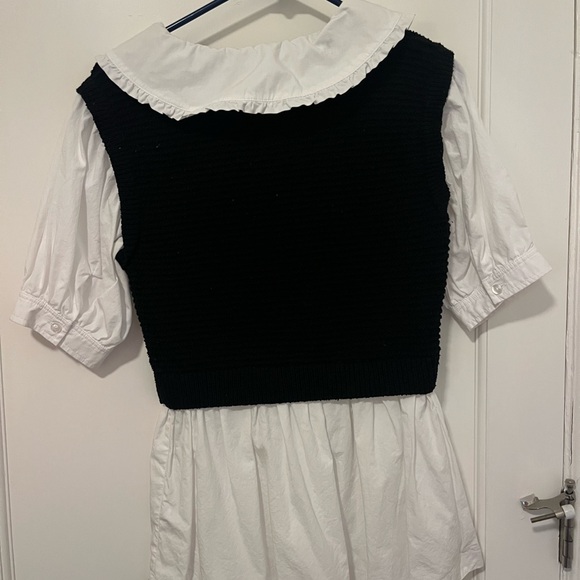 Maeve Peter Pan Collar Twofer Sweater Top - Picture 6 of 6